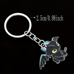 Cartoon Dragon Enamel Keychain for Kids