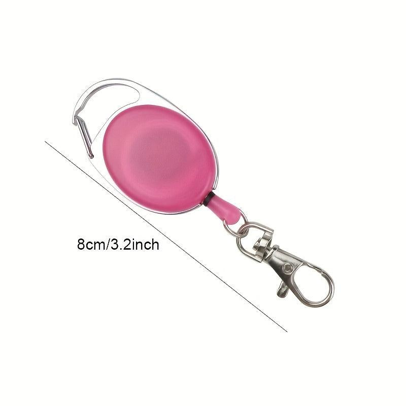 Retractable Key Chain with Hook High Resilient Anti-lose Stretch Key Ring Holder