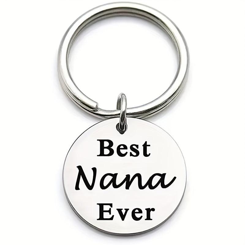 Stainless Steel Family Love Keychain Bag Accessory Gift for Mom
