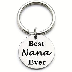 Stainless Steel Family Love Keychain Bag Accessory Gift for Mom