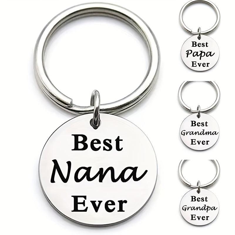 Stainless Steel Family Love Keychain Bag Accessory Gift for Mom