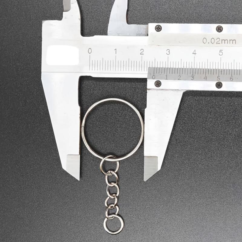 50pcs Key Ring With Chain And Open Jump Split Round Keychain Rings Bulk