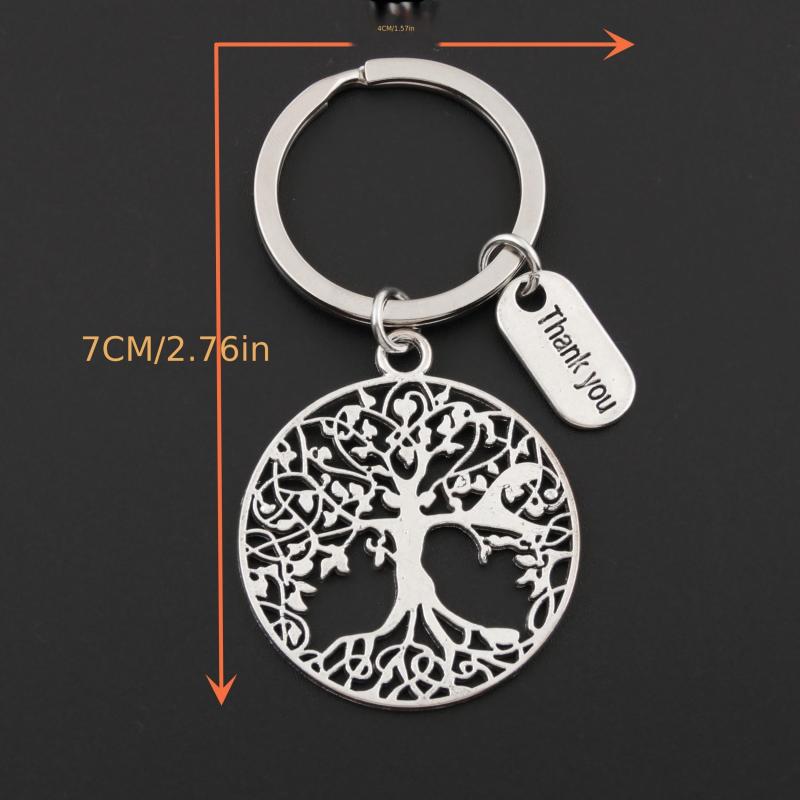 Tree Of Life Keychain Metal Key Ring Purse Bag Backpack Car Charm