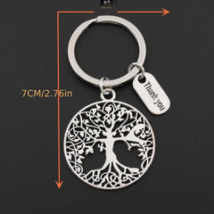 Tree Of Life Keychain Metal Key Ring Purse Bag Backpack Car Charm