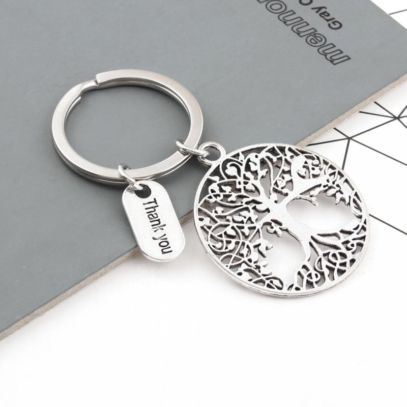 Tree Of Life Keychain Metal Key Ring Purse Bag Backpack Car Charm