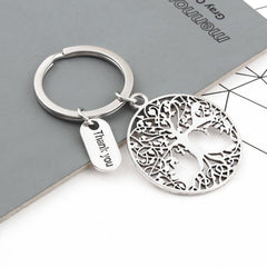 Tree Of Life Keychain Metal Key Ring Purse Bag Backpack Car Charm