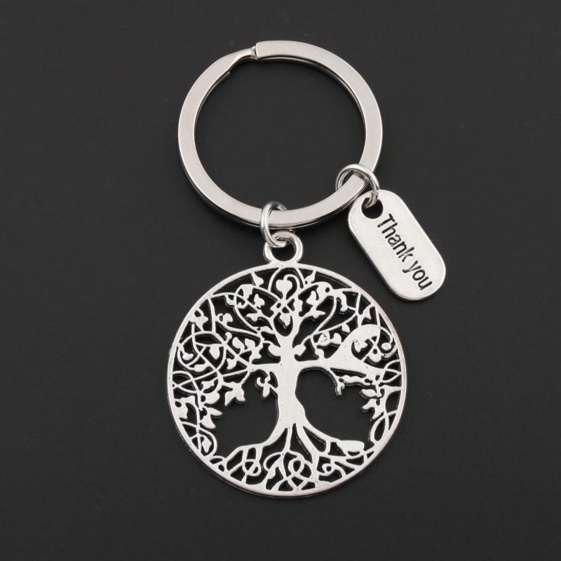 Tree Of Life Keychain Metal Key Ring Purse Bag Backpack Car Charm