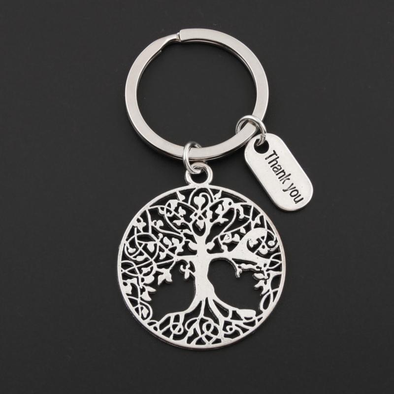 Tree Of Life Keychain Metal Key Ring Purse Bag Backpack Car Charm