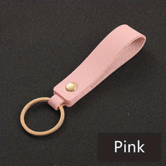 1Pcs PU Leather Keychain Business Gift Leather Key Chain Men Women Car Key Strap