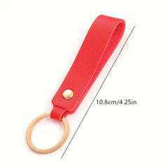 1Pcs PU Leather Keychain Business Gift Leather Key Chain Men Women Car Key Strap