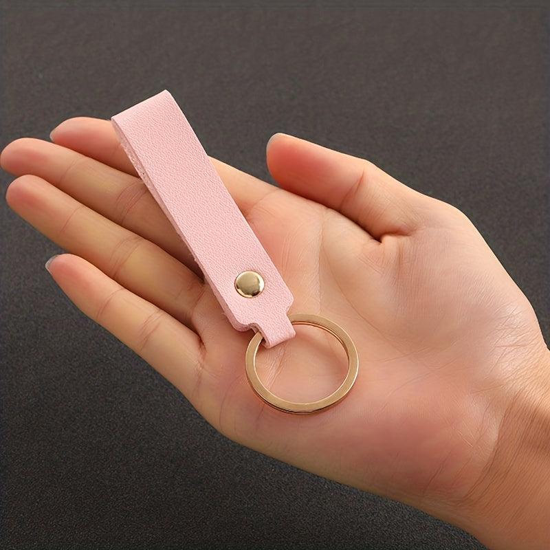 1Pcs PU Leather Keychain Business Gift Leather Key Chain Men Women Car Key Strap