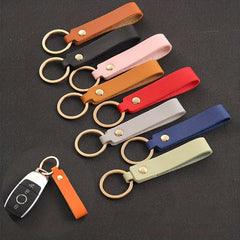 1Pcs PU Leather Keychain Business Gift Leather Key Chain Men Women Car Key Strap