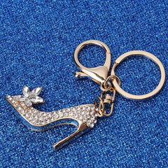 Rhinestone High Heel Keychain Car Bag Charm Gift For Mom Women Friends