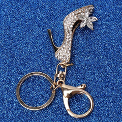Rhinestone High Heel Keychain Car Bag Charm Gift For Mom Women Friends