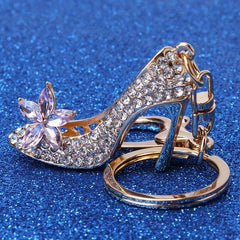 Rhinestone High Heel Keychain Car Bag Charm Gift For Mom Women Friends