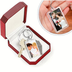10PCS Acrylic Photo Frame Keychain Insert Holder Double Sided DIY
