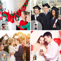 10PCS Acrylic Photo Frame Keychain Insert Holder Double Sided DIY