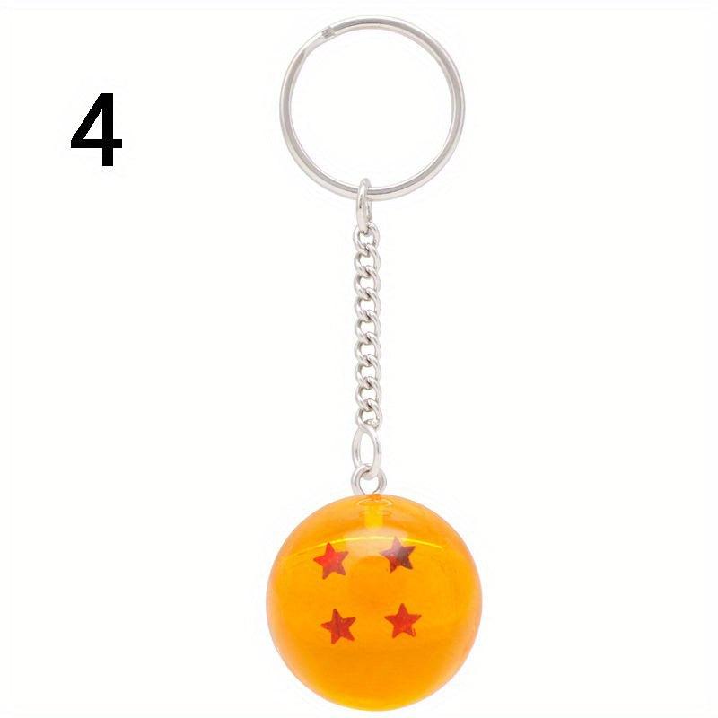 Anime Cosplay Yellow Crystal Balls 1 Star PVC Keychain