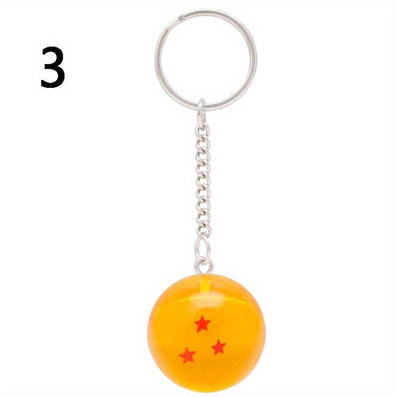 Anime Cosplay Yellow Crystal Balls 1 Star PVC Keychain