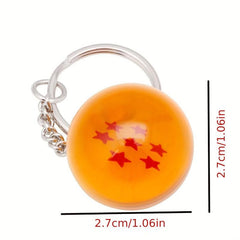 Anime Cosplay Yellow Crystal Balls 1 Star PVC Keychain