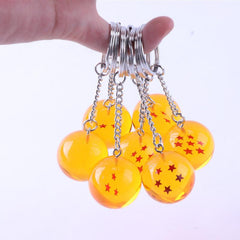 Anime Cosplay Yellow Crystal Balls 1 Star PVC Keychain