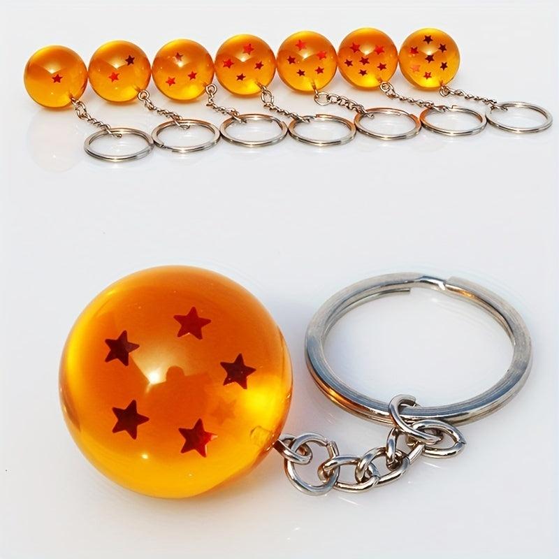 Anime Cosplay Yellow Crystal Balls 1 Star PVC Keychain