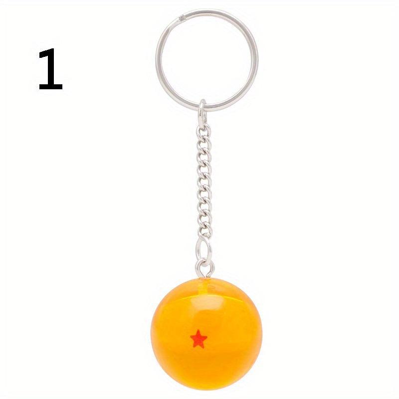 Anime Cosplay Yellow Crystal Balls 1 Star PVC Keychain