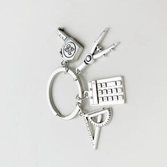 Teacher's Gift Keychain Rule Calculator Math Learning Supplies Keyring