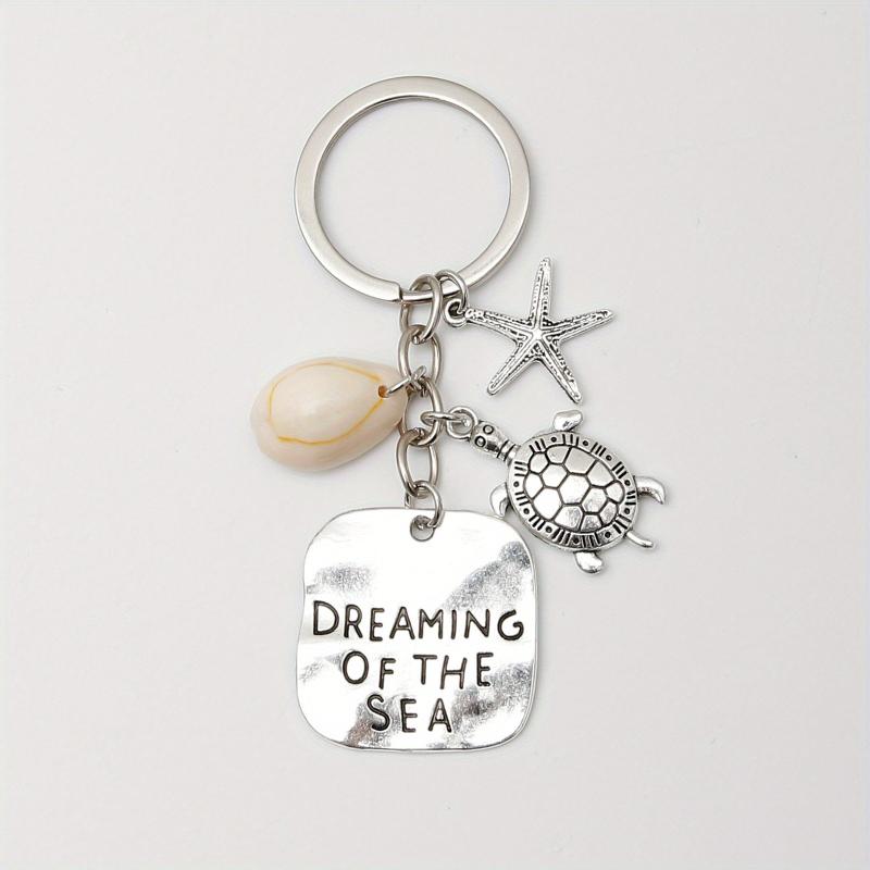 Turtle Shell Starfish Keychain Bag Charm