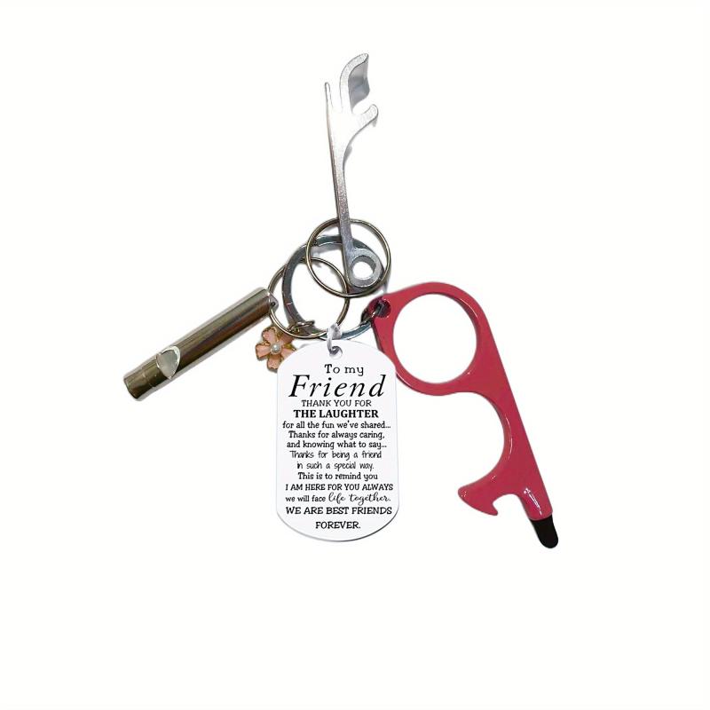 Bestie Flowers Keychain Birthday Keyring Good True Friends Friendship