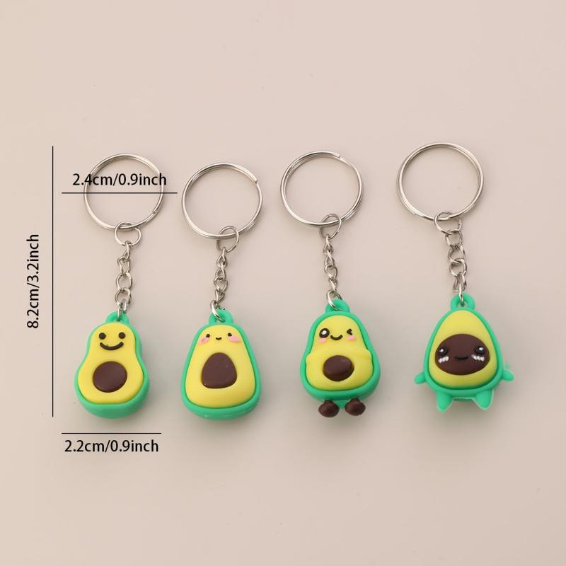 4pcs Avocado Keychain Friendship Keychain Gift Pendant