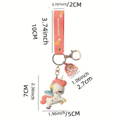 Cartoon Unicorn Keychain For Couples Bag Decoration