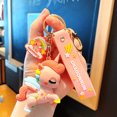 Cartoon Unicorn Keychain For Couples Bag Decoration