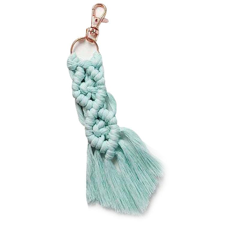 Colorful Macrame Keychain Fiber Art Tassel Ornament