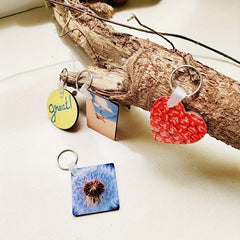 60pcs Sublimation Blank Keychain Purse Charm Phone Pendant Gift