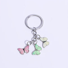 Butterfly Enameled Charms Keychain Chain Tassel Key Chain Key Ring