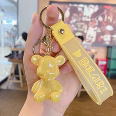 Cartoon Acrylic Bear Key Chain Car Accessories Key Chain Couple Gift