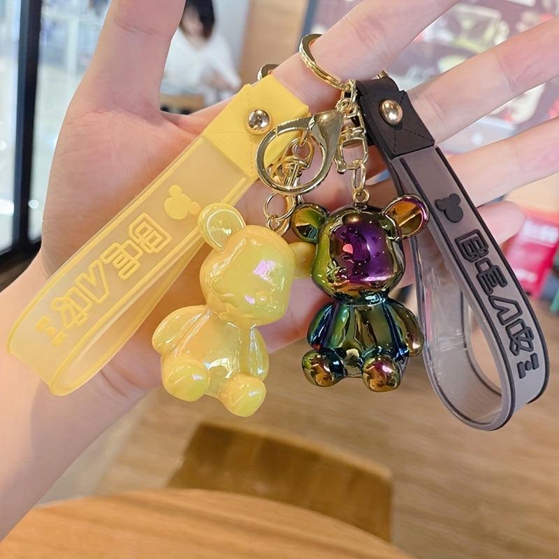Cartoon Acrylic Bear Key Chain Car Accessories Key Chain Couple Gift