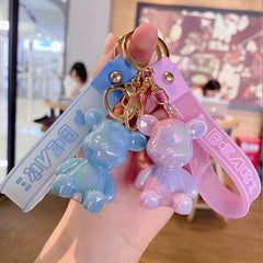 Cartoon Acrylic Bear Key Chain Car Accessories Key Chain Couple Gift