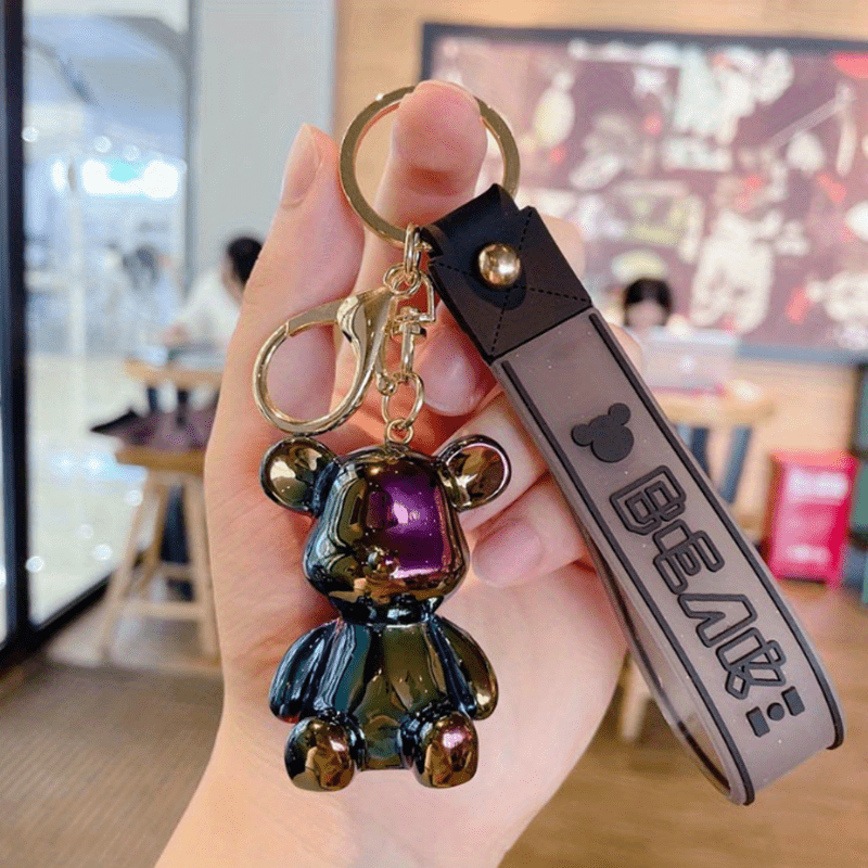 Cartoon Acrylic Bear Key Chain Car Accessories Key Chain Couple Gift