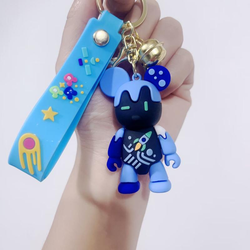 Graffiti Bear Keychain Couple School Bag Ornament Doll Key Chain Pendant Gift