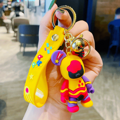 Graffiti Bear Keychain Couple School Bag Ornament Doll Key Chain Pendant Gift