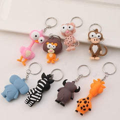 8pcs Cartoon Keychain Toys Keyring Pendants for Birthday Party Favors