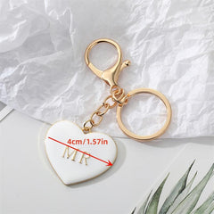 Love Heart Alloy Charm Keychain Pendant Bag Couple Keyring Ornament