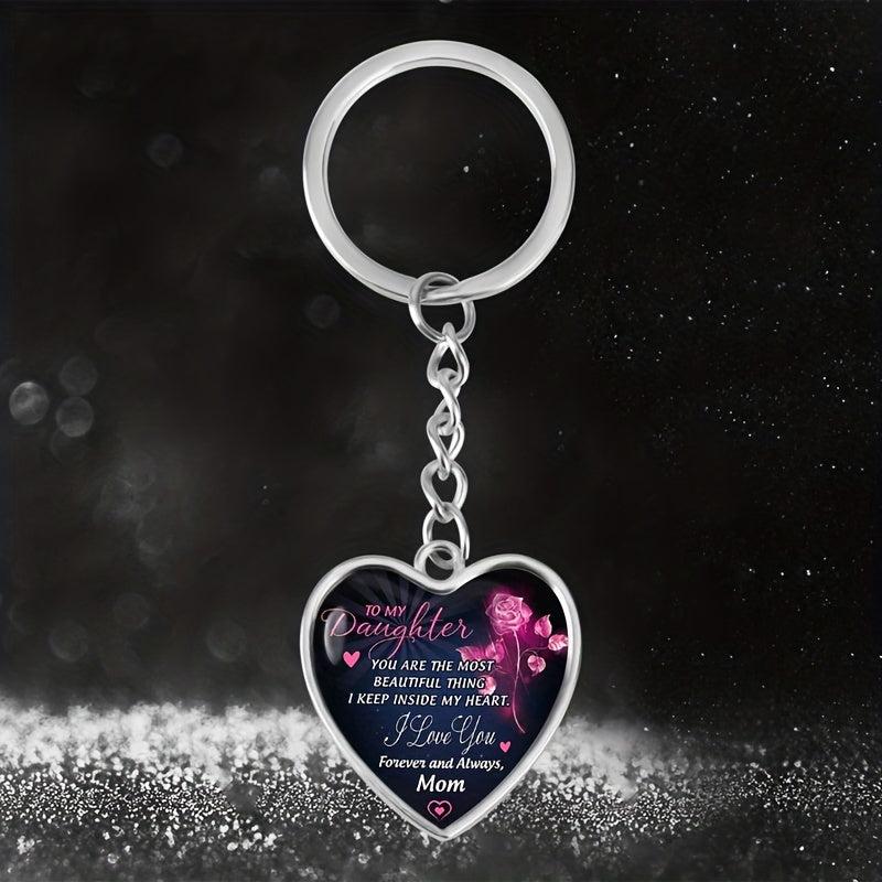 Mom Daughter Vintage Car Keychain Pendant Bag Purse Charm