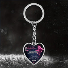 Mom Daughter Vintage Car Keychain Pendant Bag Purse Charm