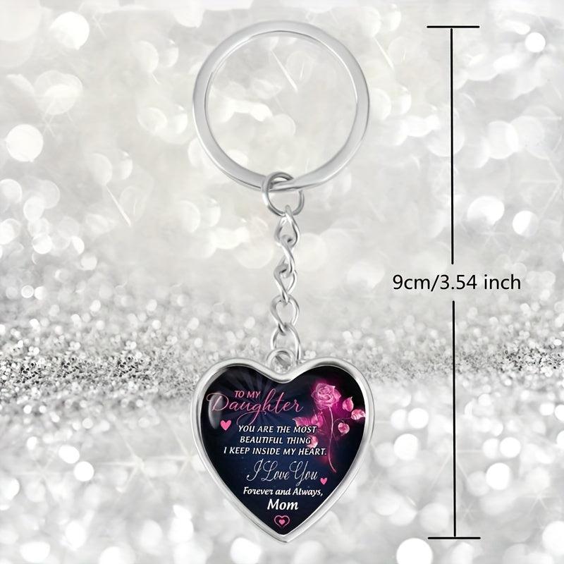 Mom Daughter Vintage Car Keychain Pendant Bag Purse Charm