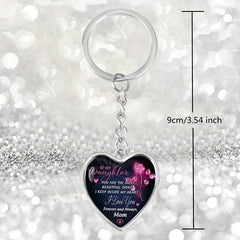 Mom Daughter Vintage Car Keychain Pendant Bag Purse Charm