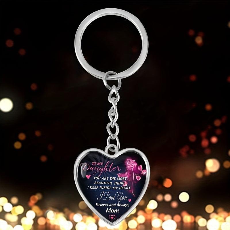 Mom Daughter Vintage Car Keychain Pendant Bag Purse Charm