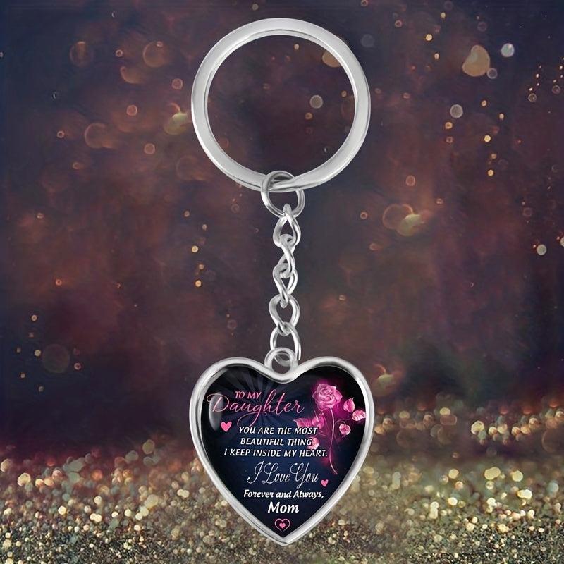 Mom Daughter Vintage Car Keychain Pendant Bag Purse Charm